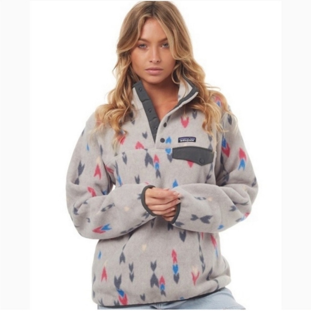 Patagonia Synchilla Wishtails and Arrows Fleece Snap-T Pullover  SIZE XS